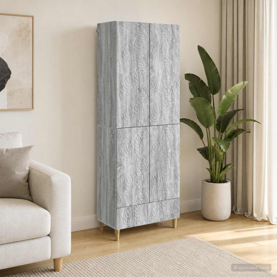 vidaXL Juego de armarios 2 uds. Sonoma gris Madera de ingeniería