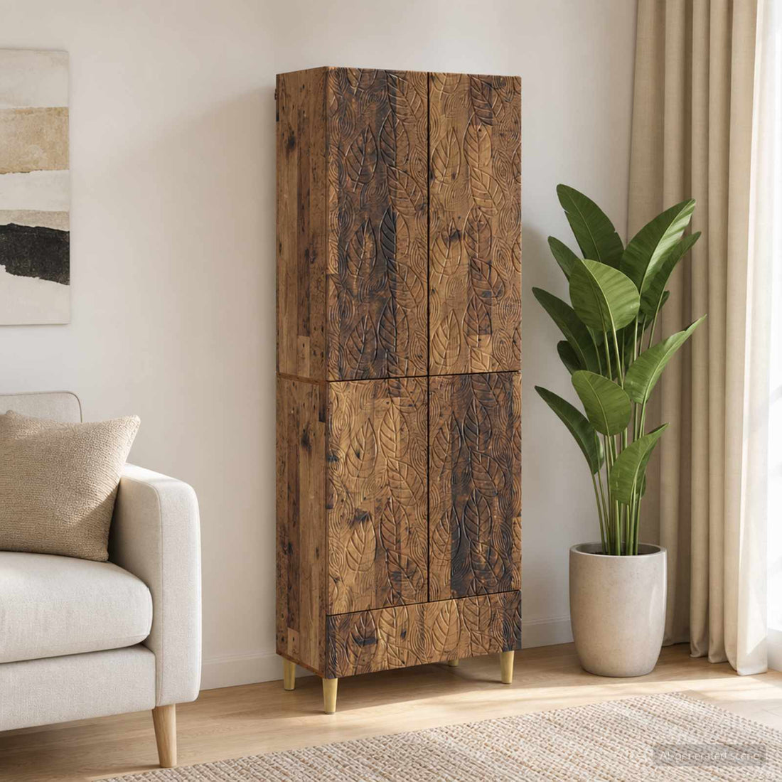 vidaXL Juego de armarios 2 uds. Madera envejecida Madera de ingeniería