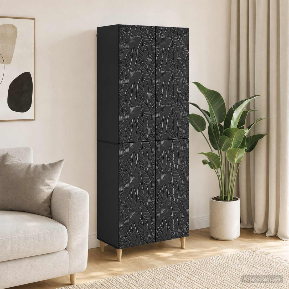 vidaXL Juego de armarios 2 uds. Negro Madera de ingeniería