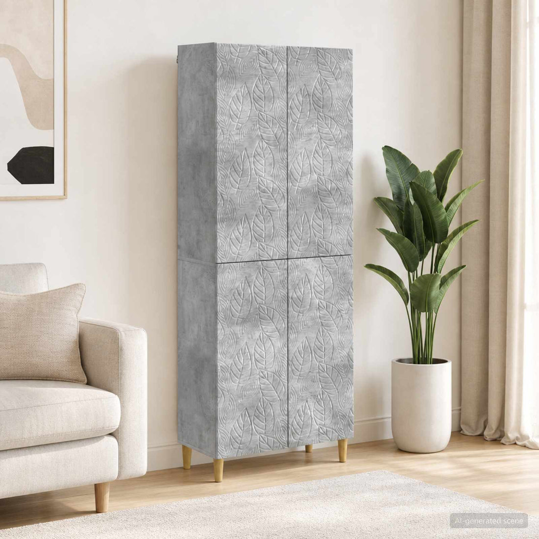 vidaXL Juego de armarios 2 uds. Gris Hormigón Madera de ingeniería
