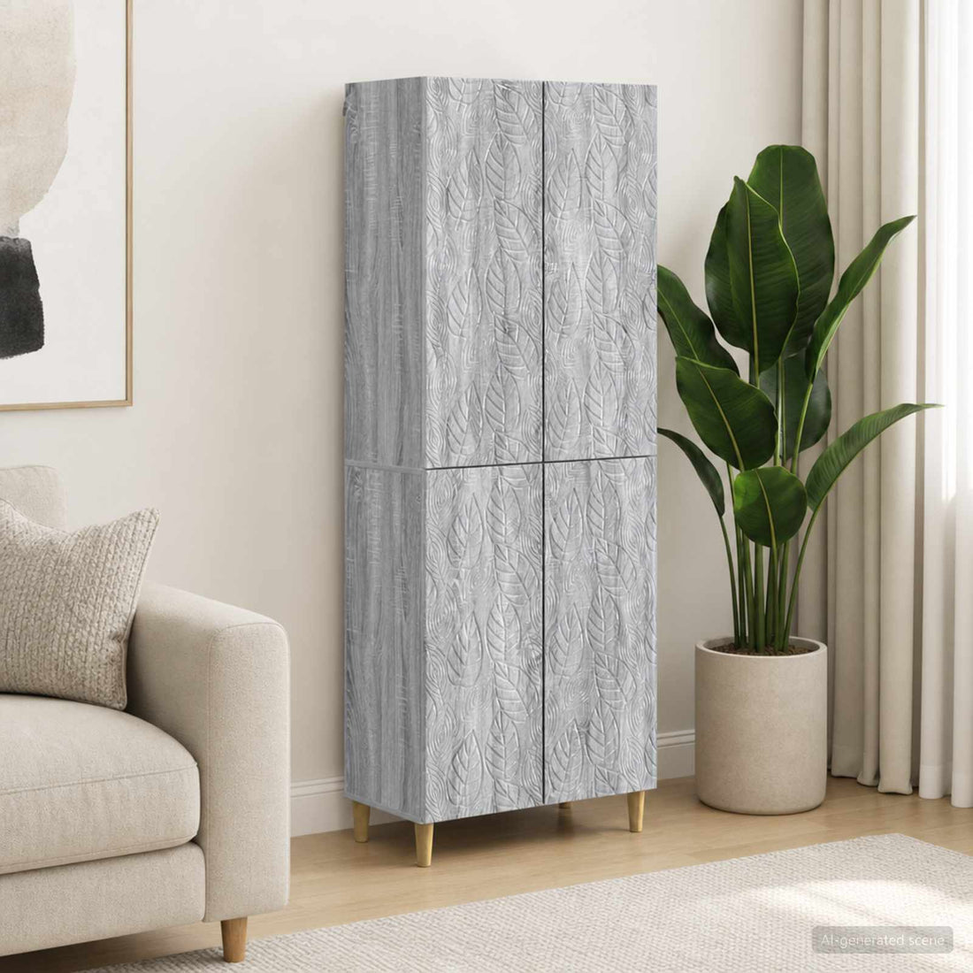 vidaXL Juego de armarios 2 uds. Sonoma gris Madera de ingeniería