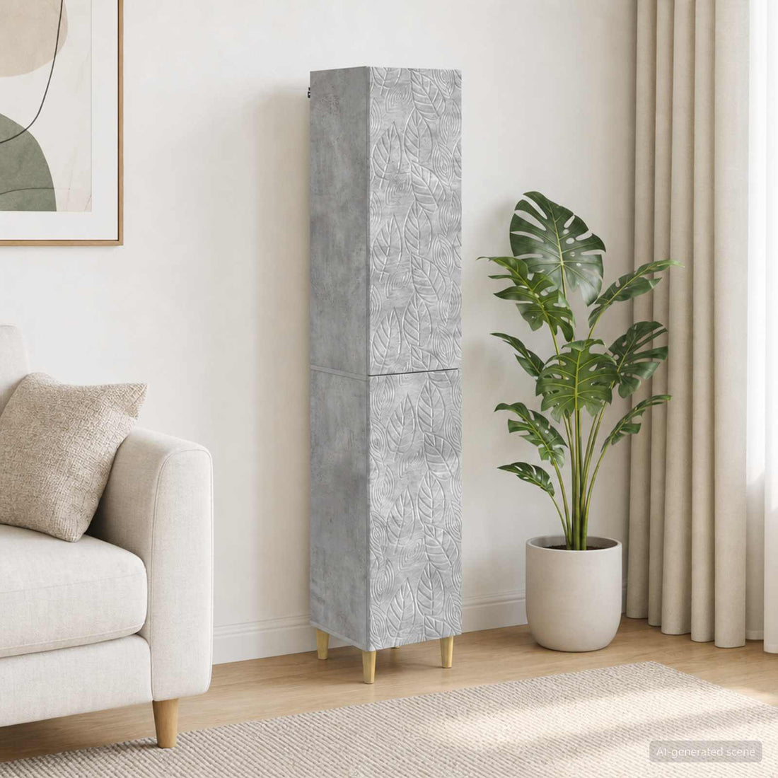 vidaXL Juego de armarios 2 uds. Gris Hormigón Madera de ingeniería