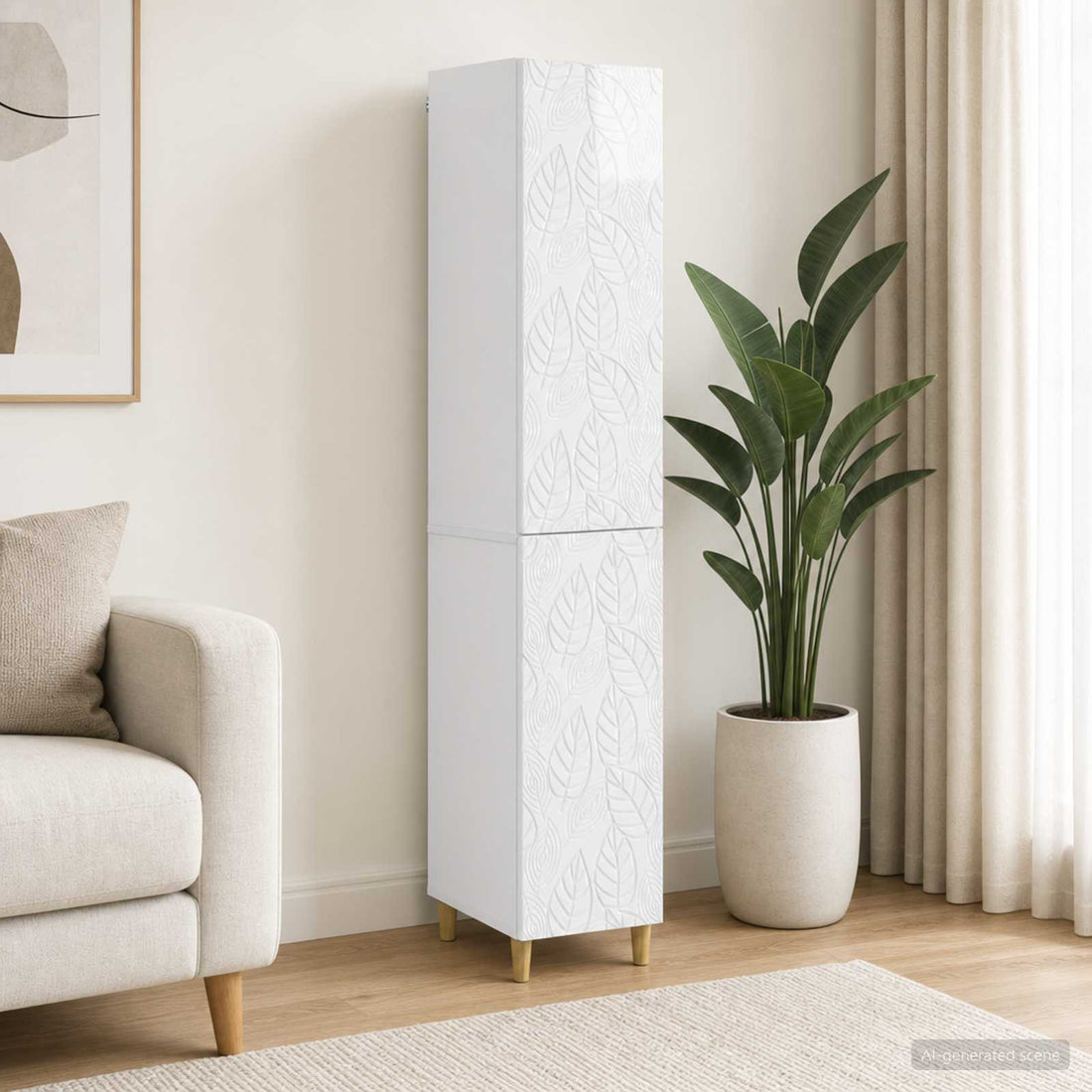 vidaXL Juego de armarios 2 uds. Blanco Brillante Madera de ingeniería