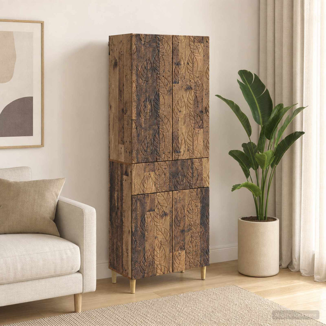 vidaXL Juego de armarios 2 uds. Madera envejecida Madera de ingeniería