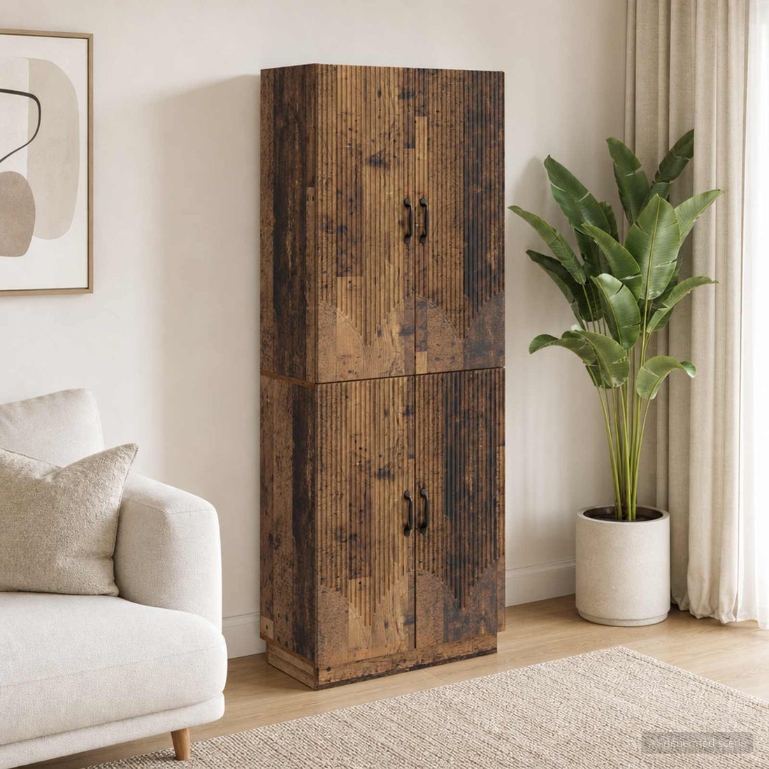 vidaXL Juego de armarios 2 uds. Madera envejecida Madera de ingeniería