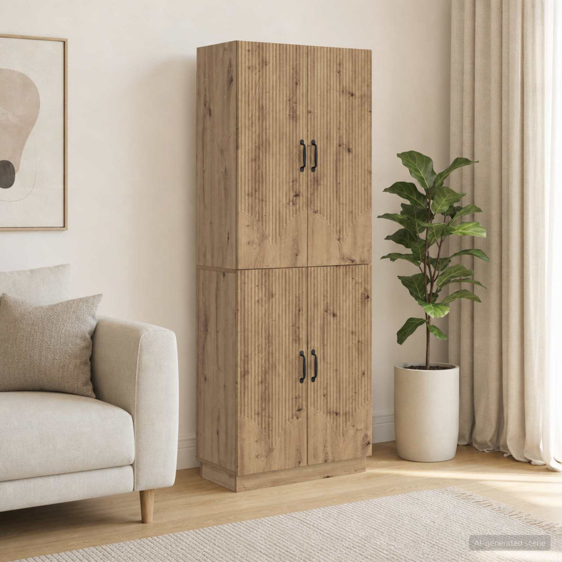 vidaXL Juego de armarios 2 uds. Roble artisan Madera de ingeniería