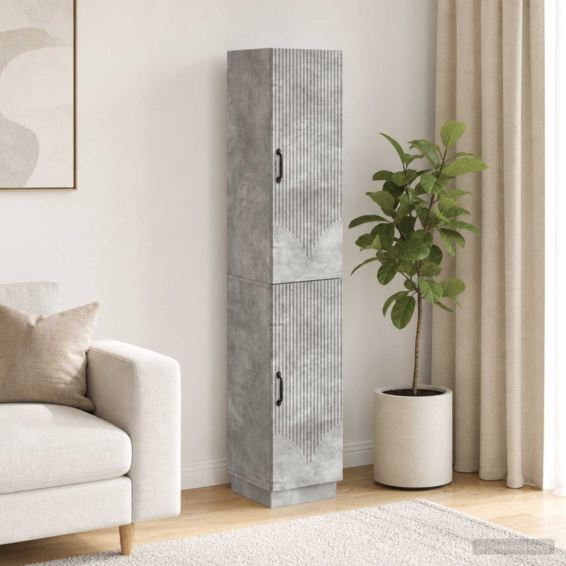 vidaXL Juego de armarios 2 uds. Gris Hormigón Madera de ingeniería