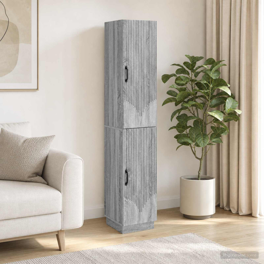 vidaXL Juego de armarios 2 uds. Sonoma gris Madera de ingeniería