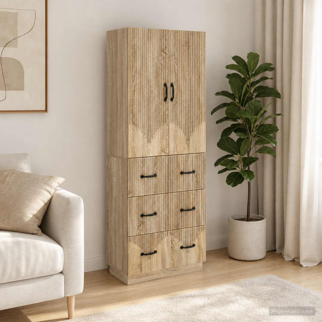 vidaXL Juego de armarios 2 uds. 66 x 34,5 x 87 cm Madera de ingeniería
