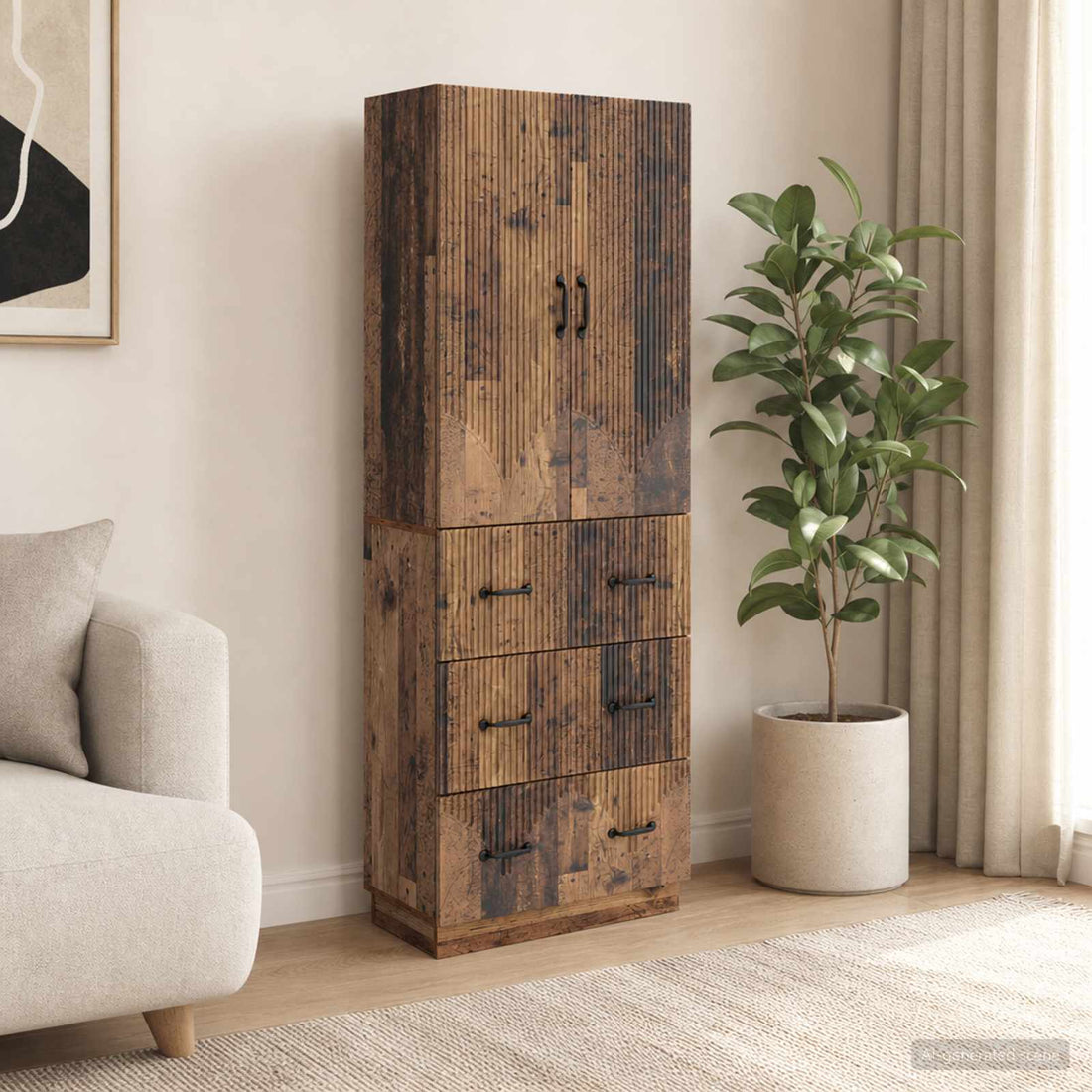 vidaXL Juego de armarios 2 uds. 66 x 34,5 x 87 cm Madera de ingeniería