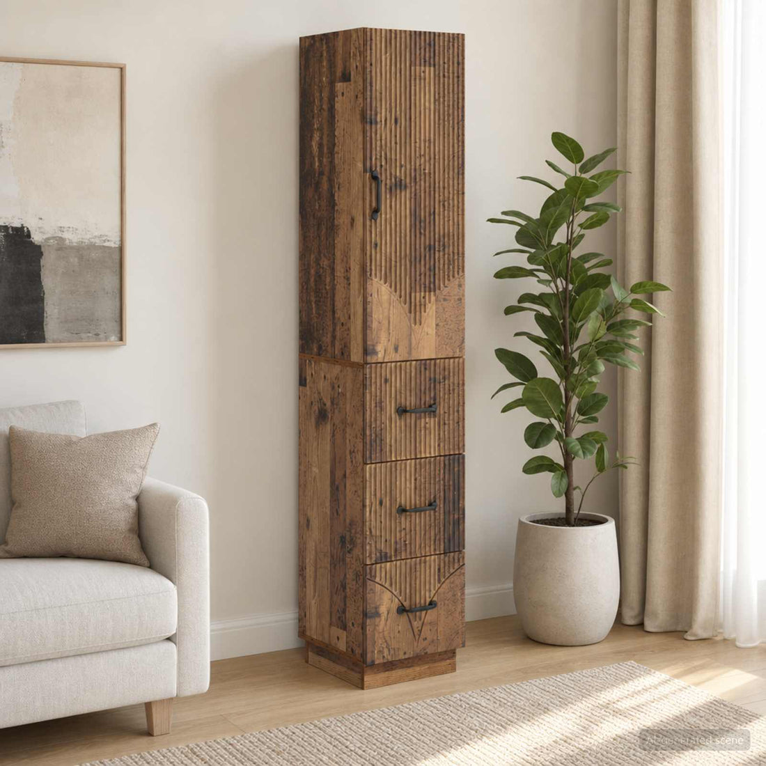 vidaXL Juego de armarios 2 uds. 33 x 34,5 x 87 cm Madera de ingeniería