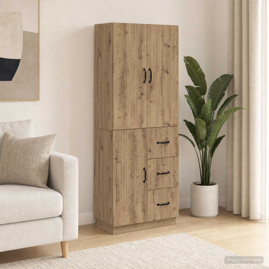 vidaXL Juego de armarios 2 uds. Roble artisan Madera de ingeniería