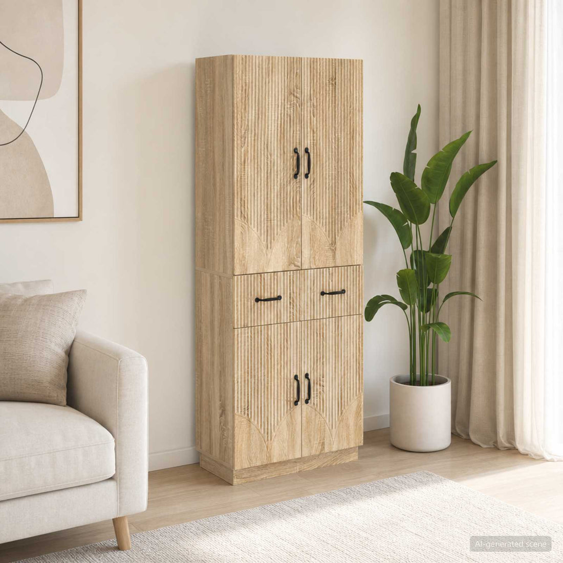 vidaXL Juego de armarios 2 uds. Roble Sonoma Madera de ingeniería