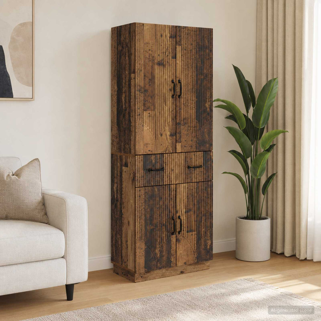vidaXL Juego de armarios 2 uds. Madera envejecida Madera de ingeniería