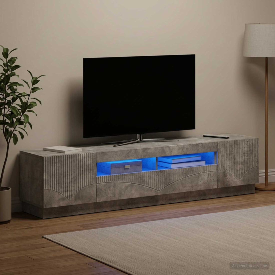 vidaXL Conjunto de 3 Muebles para TV con LED HOORN 3 uds.