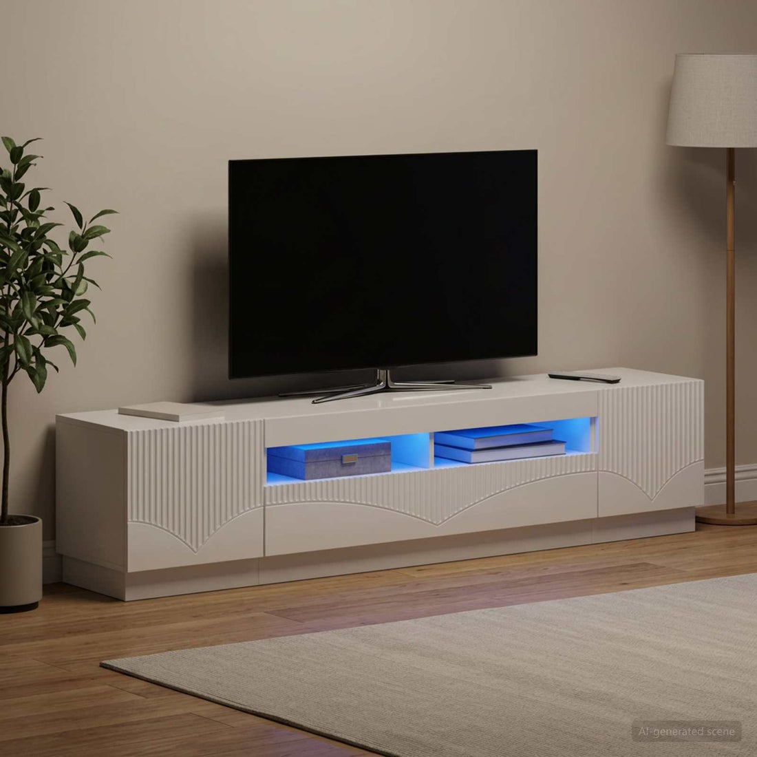 vidaXL Conjunto de 3 Muebles para TV con LED HOORN 3 uds.