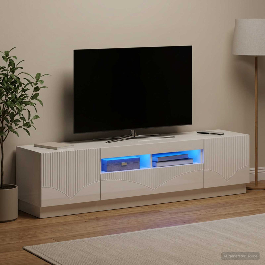 vidaXL Conjunto de 3 Muebles para TV con LED HOORN 3 uds.