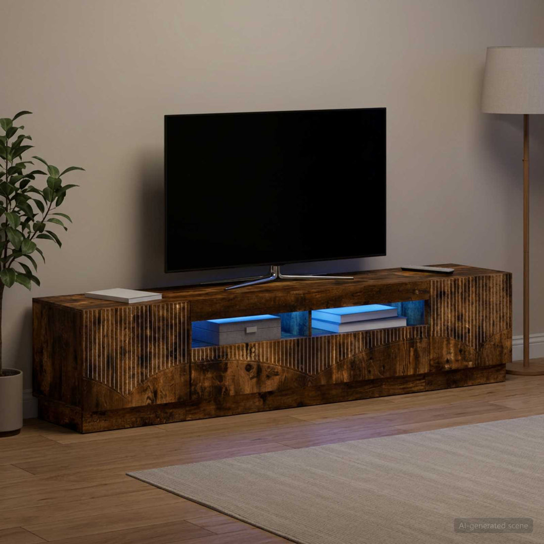 vidaXL Conjunto de 3 Muebles para TV con LED HOORN 3 uds.