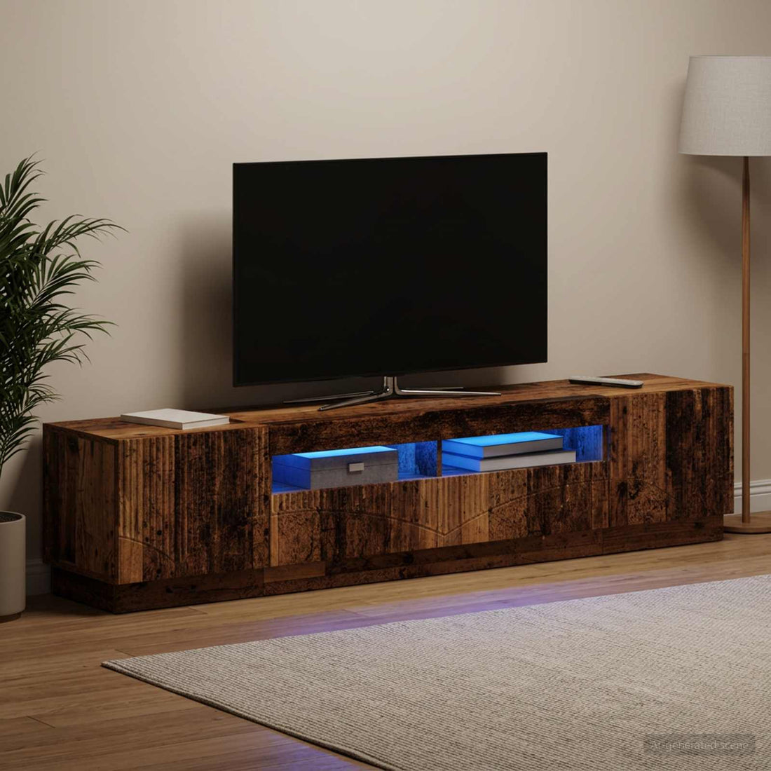vidaXL Conjunto de 3 Muebles para TV con LED HOORN 3 uds.