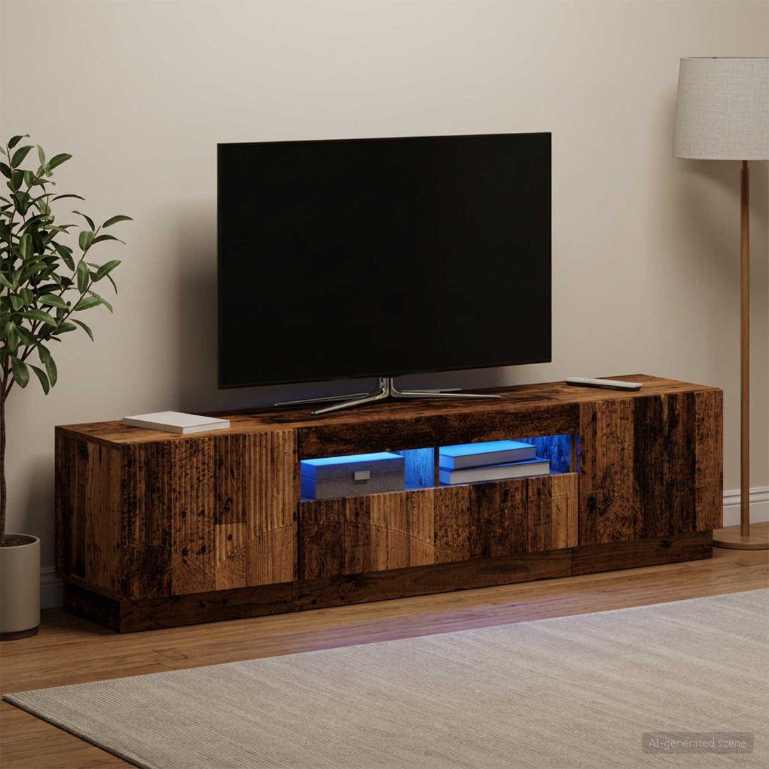 vidaXL Conjunto de 3 Muebles para TV con LED HOORN 3 uds.