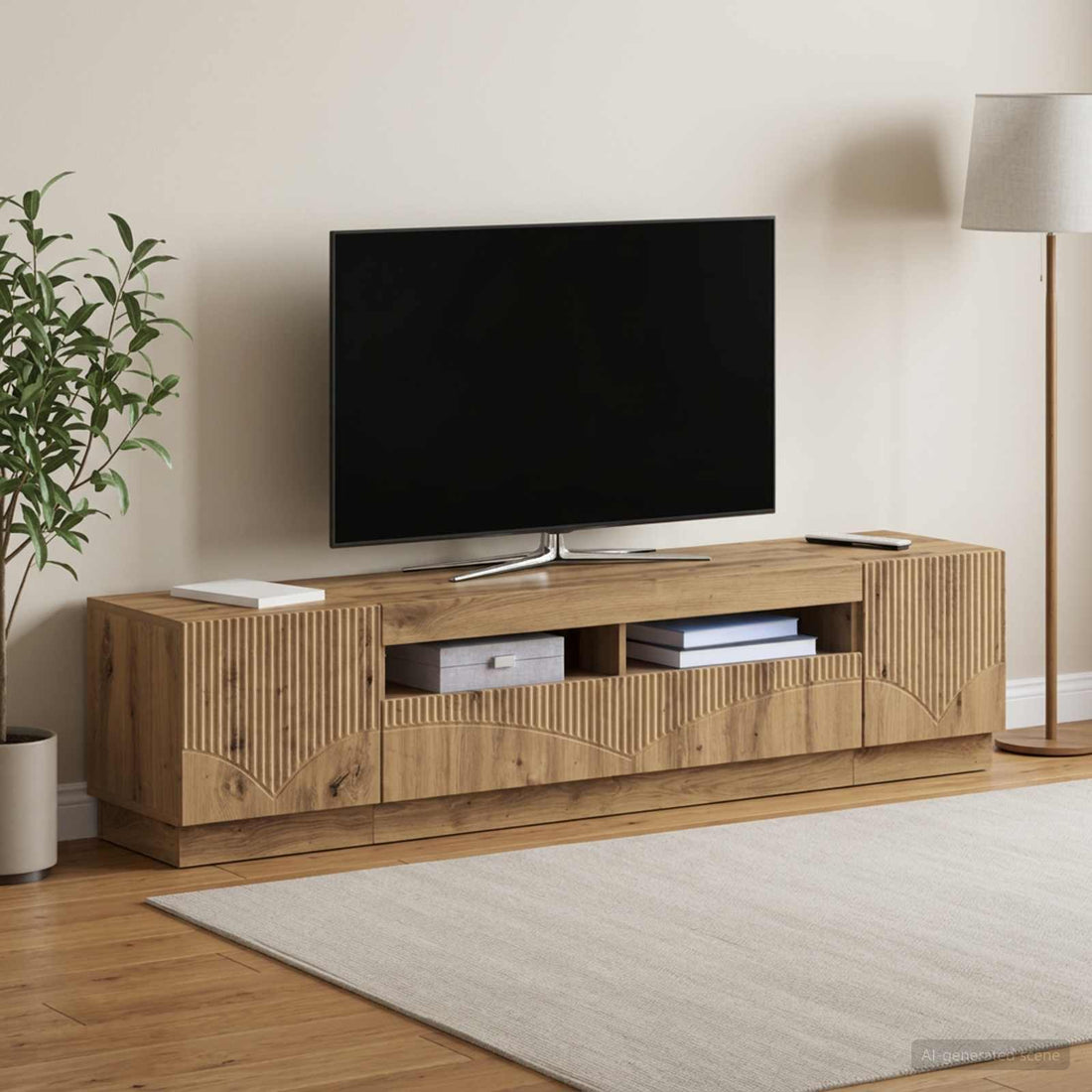 vidaXL Conjunto de 3 Muebles para TV con LED HOORN 3 uds.