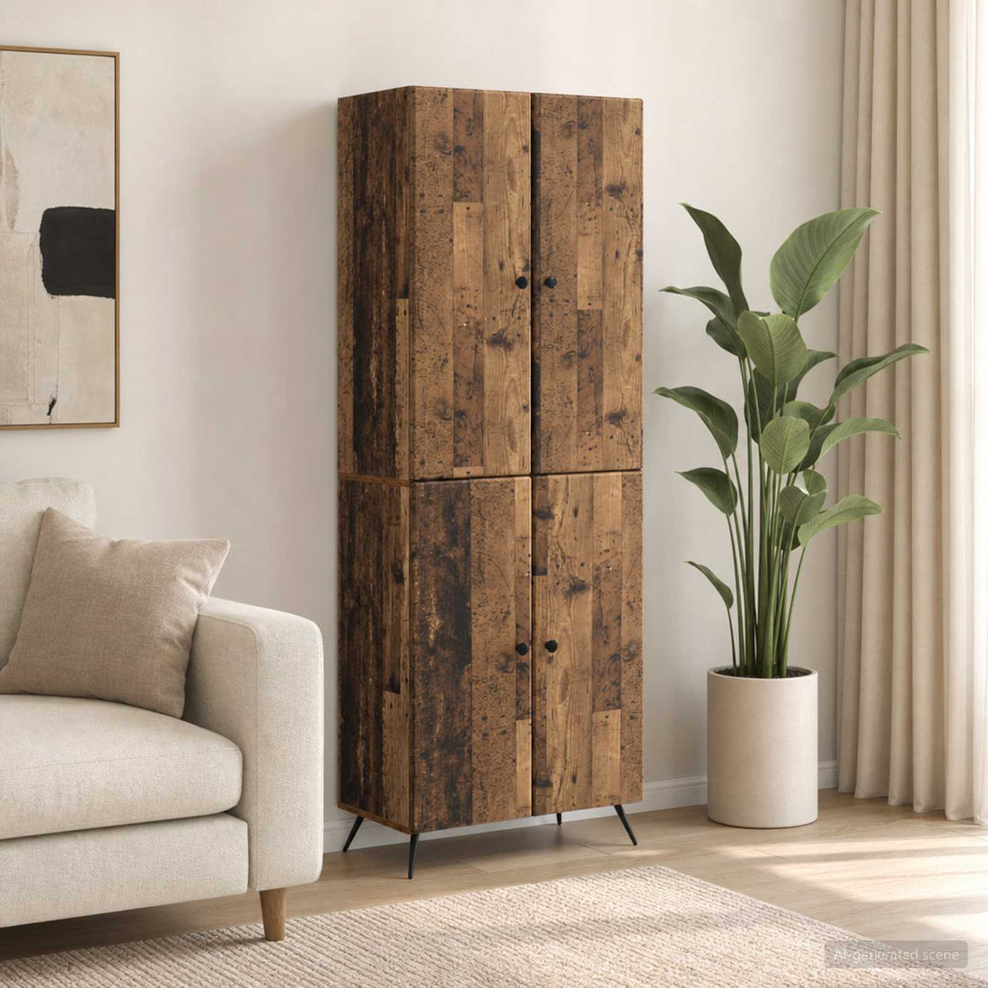 vidaXL Juego de armarios 2 uds. Madera envejecida Madera de ingeniería