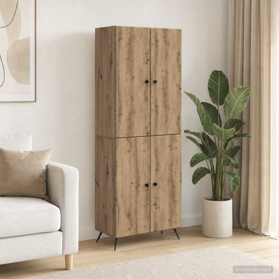 vidaXL Juego de armarios 2 uds. Roble artisan Madera de ingeniería