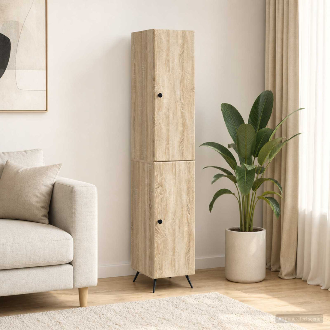 vidaXL Juego de armarios 2 uds. Roble Sonoma Madera de ingeniería