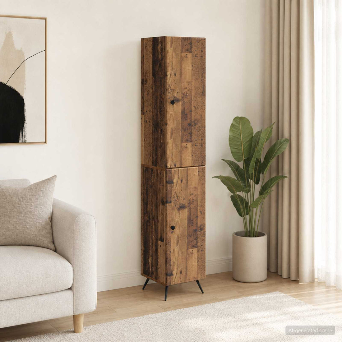 vidaXL Juego de armarios 2 uds. Madera envejecida Madera de ingeniería