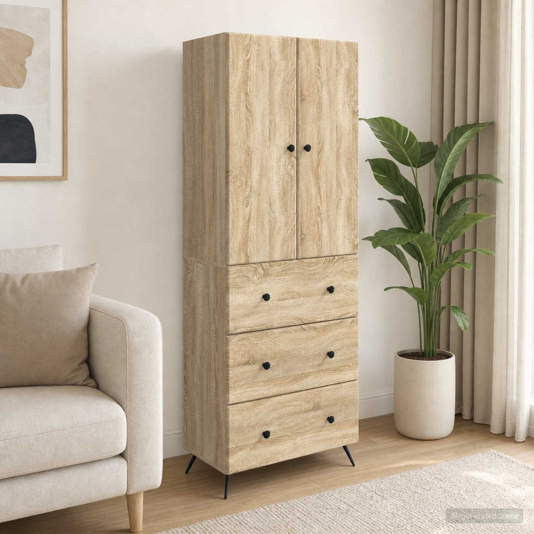 vidaXL Juego de armarios 2 uds. 66 x 34,5 x 90 cm Madera de ingeniería