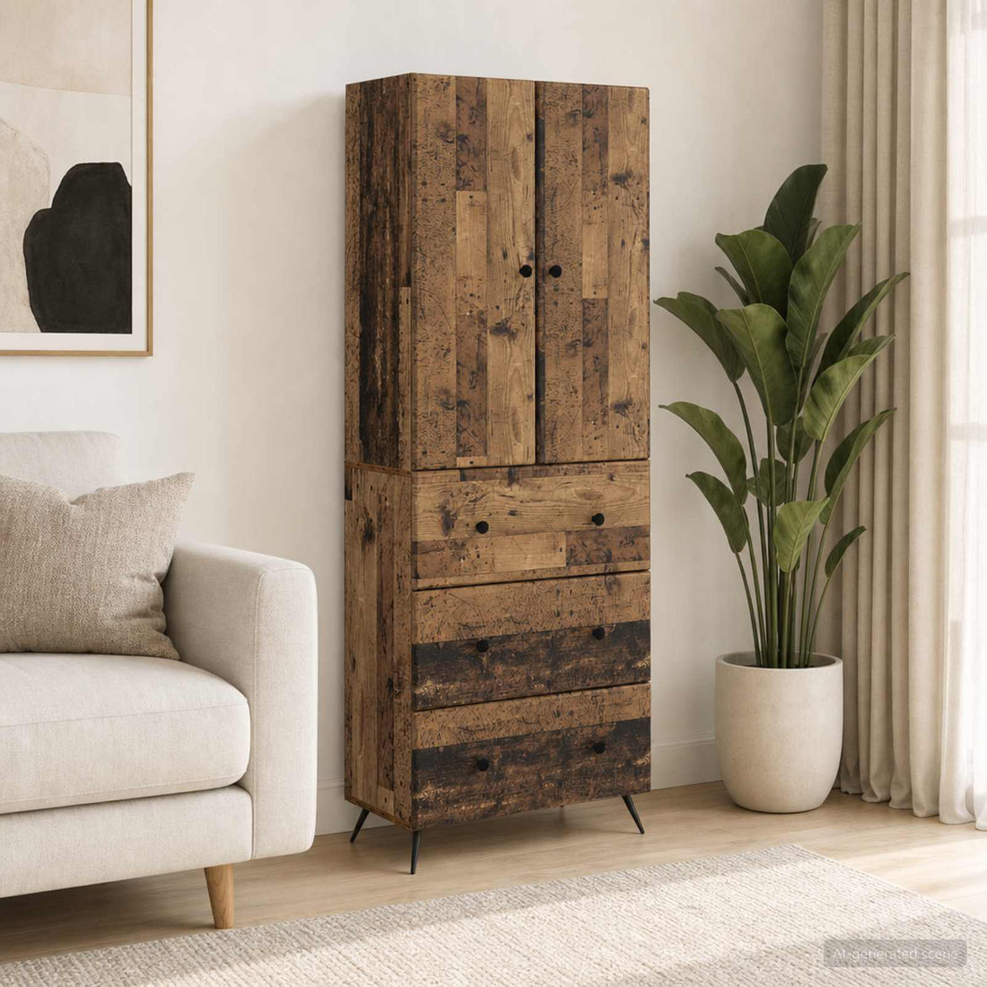 vidaXL Juego de armarios 2 uds. 66 x 34,5 x 90 cm Madera de ingeniería