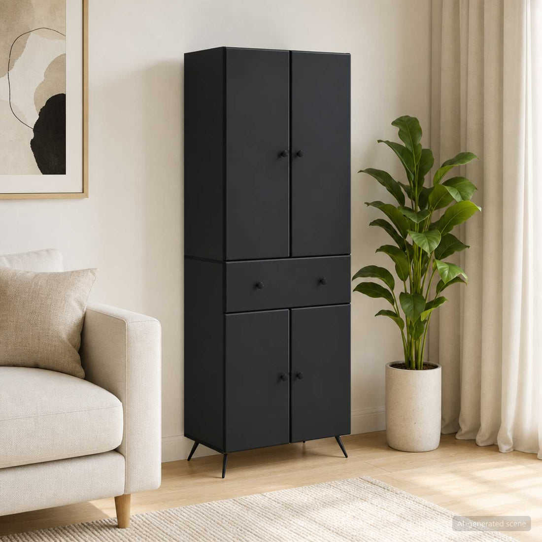 vidaXL 2 uds. Negro