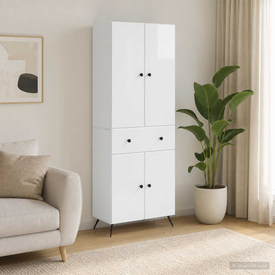 vidaXL 2 uds. Blanco Brillante