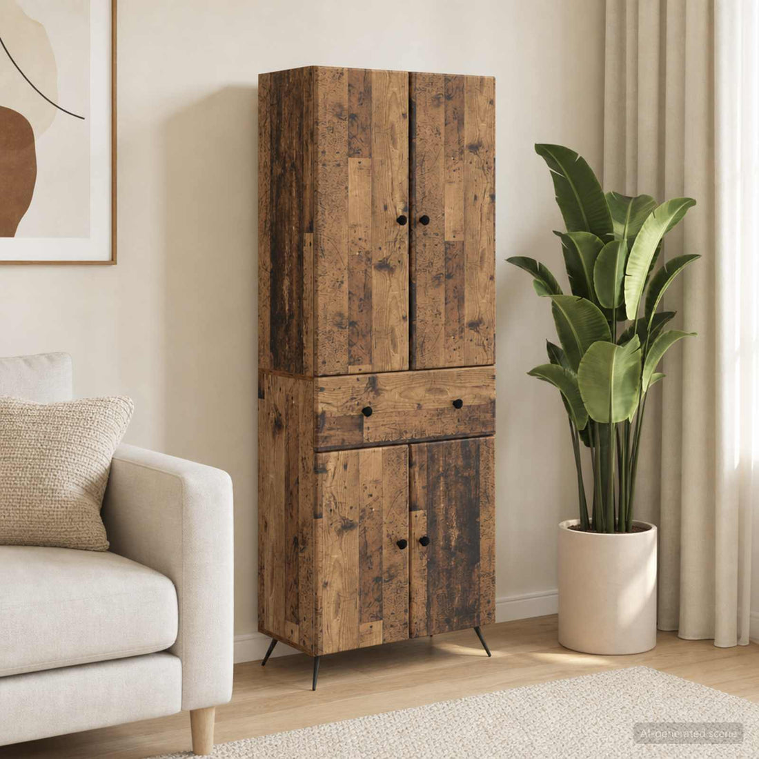 vidaXL 2 uds. Madera envejecida