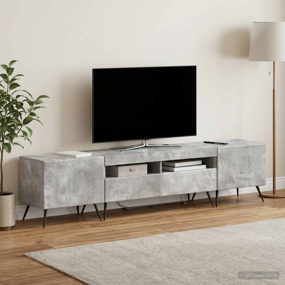 vidaXL Conjunto de 3 Muebles para TV con LED BREDA 3 uds.