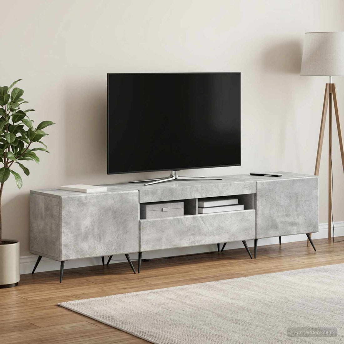vidaXL Conjunto de 3 Muebles para TV con LED BREDA 3 uds.