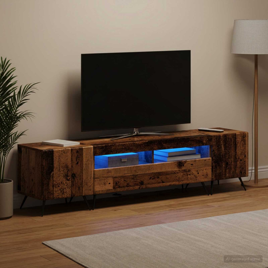 vidaXL Conjunto de 3 Muebles para TV con LED BREDA 3 uds.