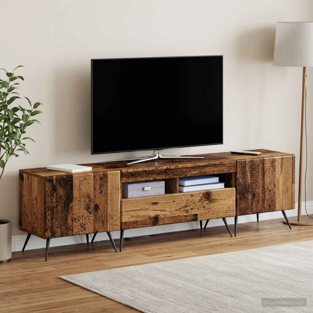 vidaXL Conjunto de 3 Muebles para TV con LED BREDA 3 uds.