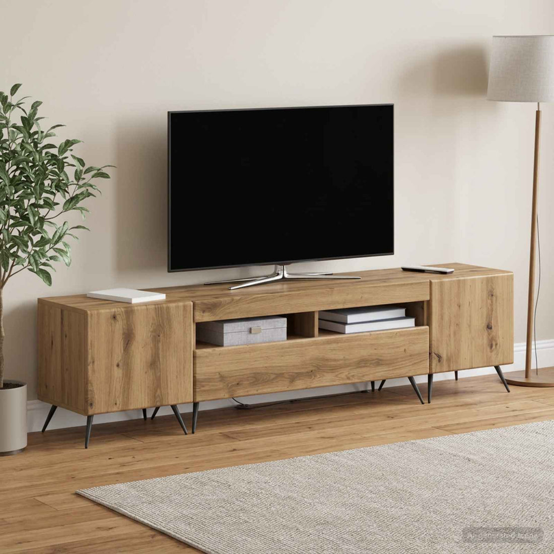 vidaXL Conjunto de 3 Muebles para TV con LED BREDA 3 uds.