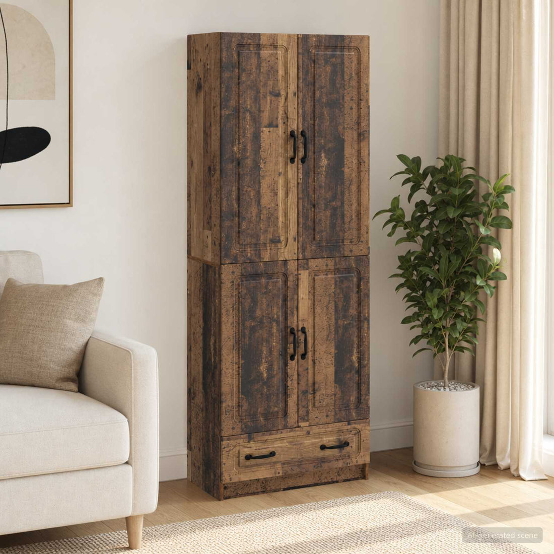 vidaXL Juego de armarios 2 uds. Madera envejecida Madera de ingeniería