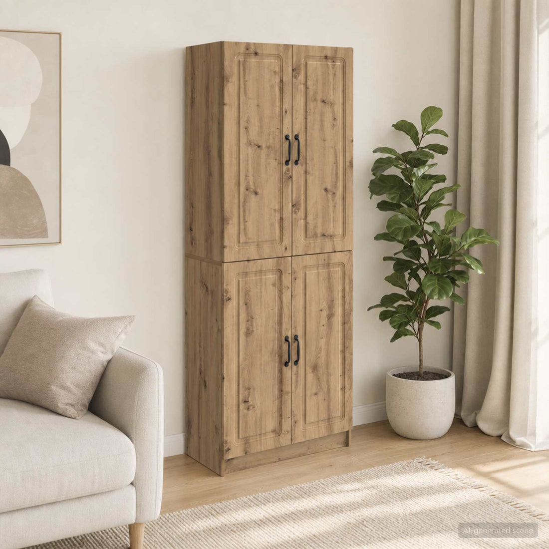 vidaXL Juego de armarios 2 uds. Roble artisan Madera de ingeniería