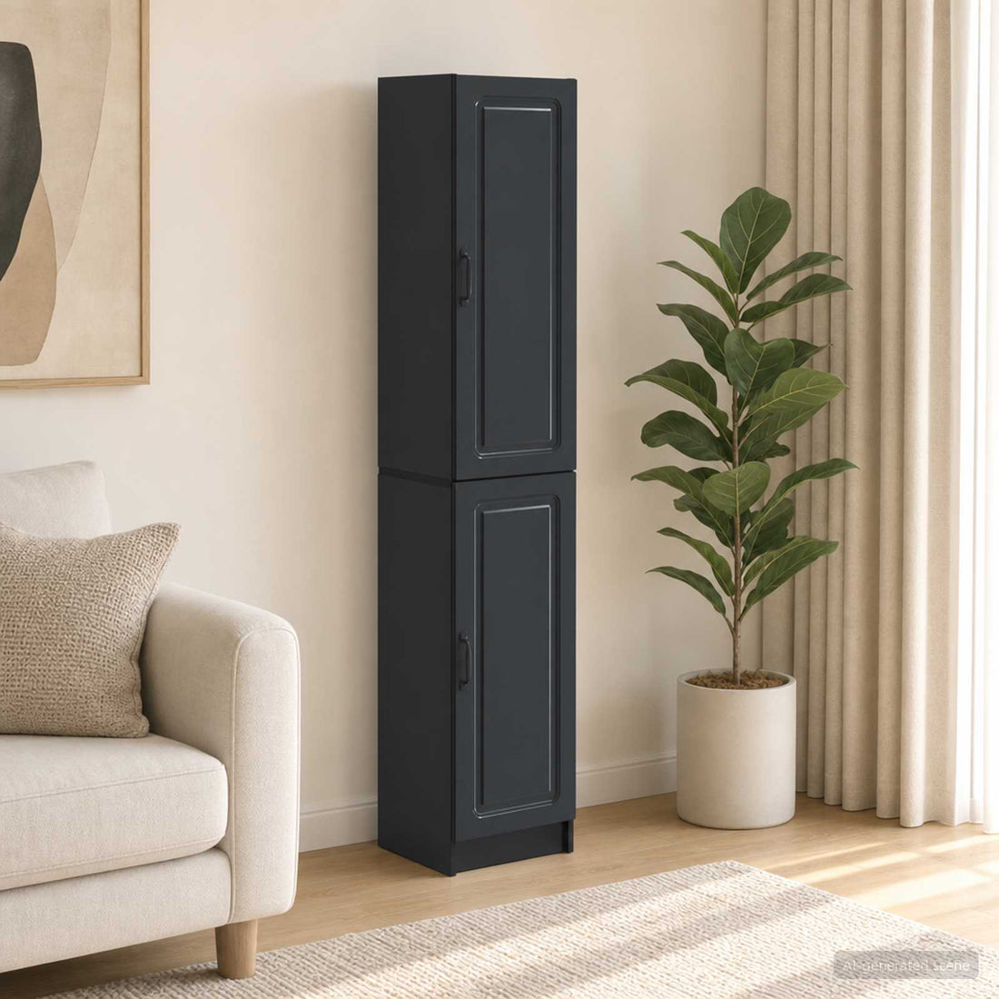 vidaXL Juego de armarios 2 uds. Negro Madera de ingeniería
