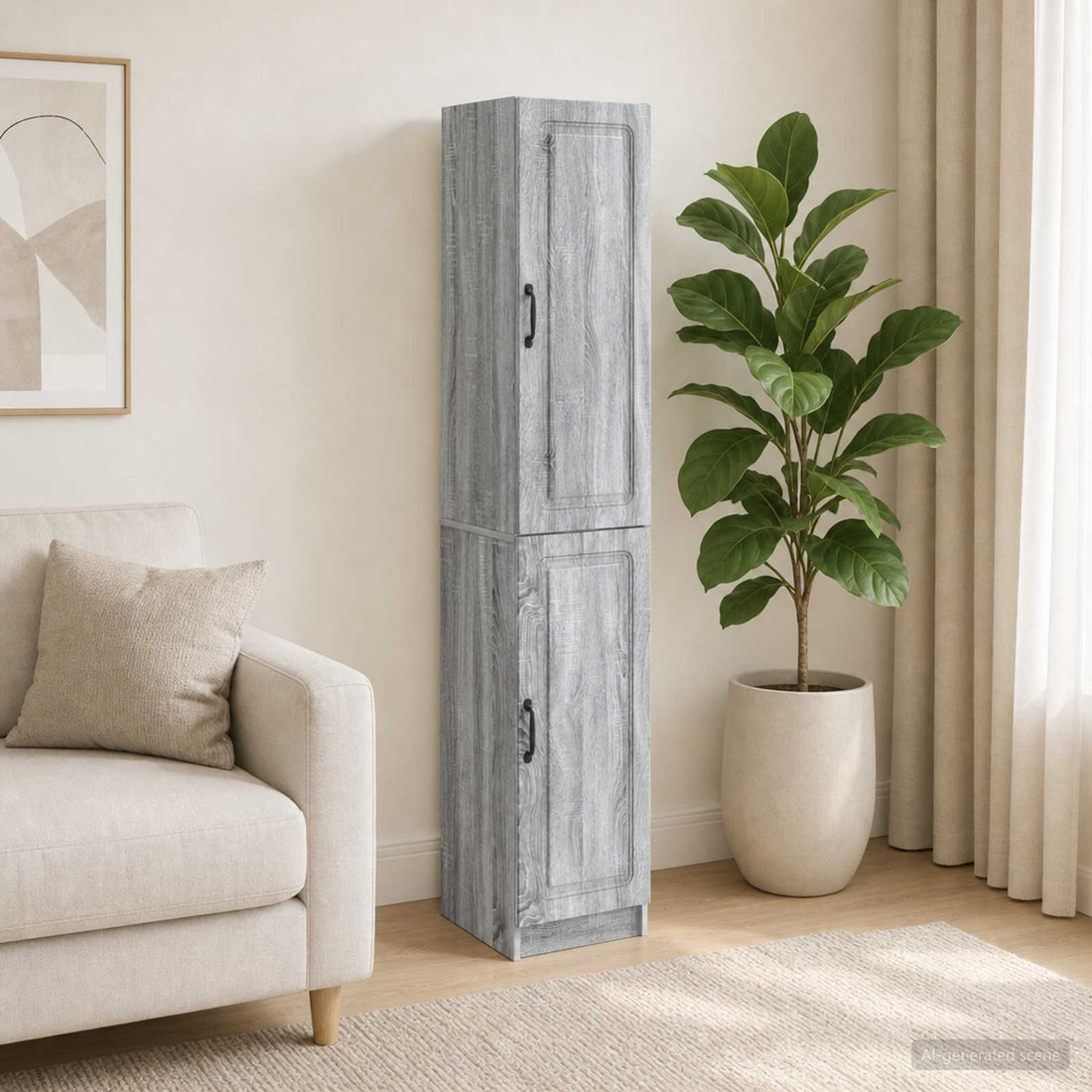 vidaXL Juego de armarios 2 uds. Sonoma gris Madera de ingeniería
