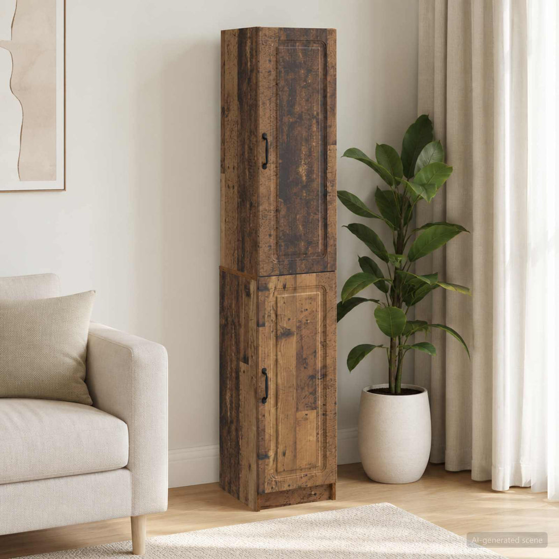 vidaXL Juego de armarios 2 uds. Madera envejecida Madera de ingeniería