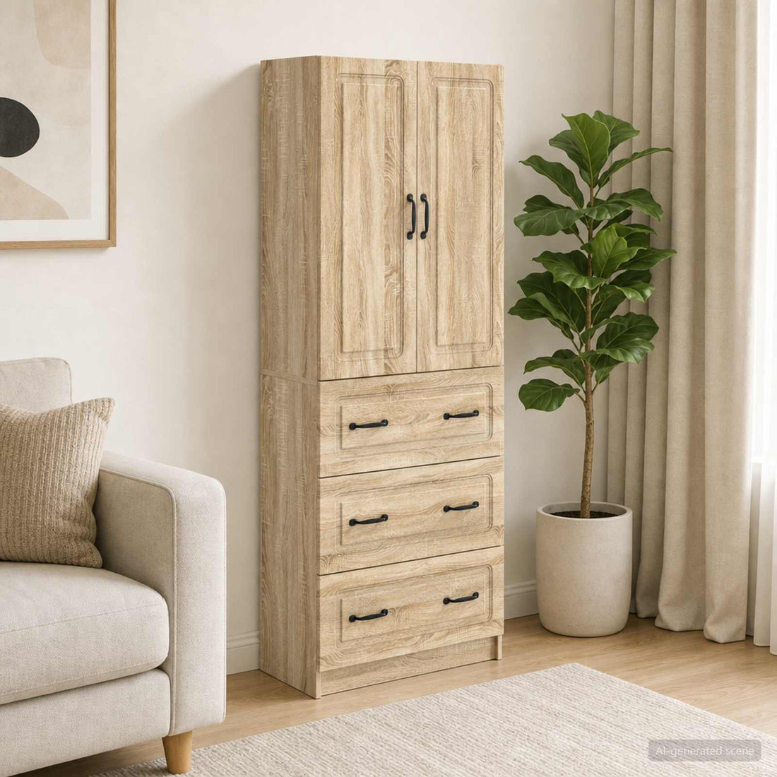 vidaXL Juego de armarios 2 uds. 66 x 34,5 x 87 cm Madera de ingeniería