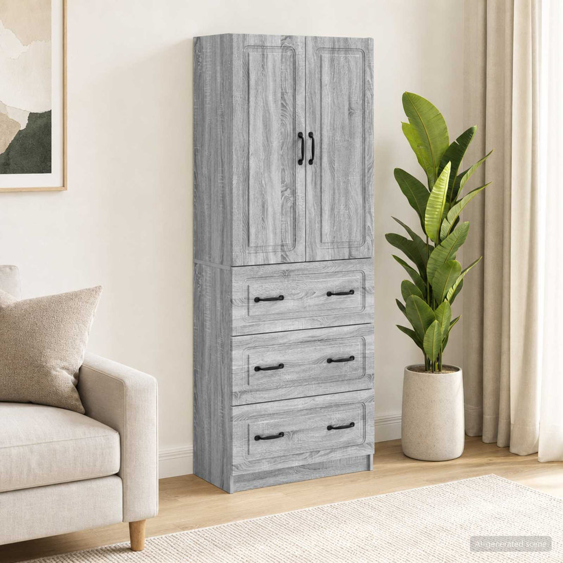 vidaXL Juego de armarios 2 uds. 66 x 34,5 x 87 cm Madera de ingeniería