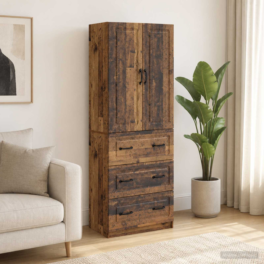 vidaXL Juego de armarios 2 uds. 66 x 34,5 x 87 cm Madera de ingeniería