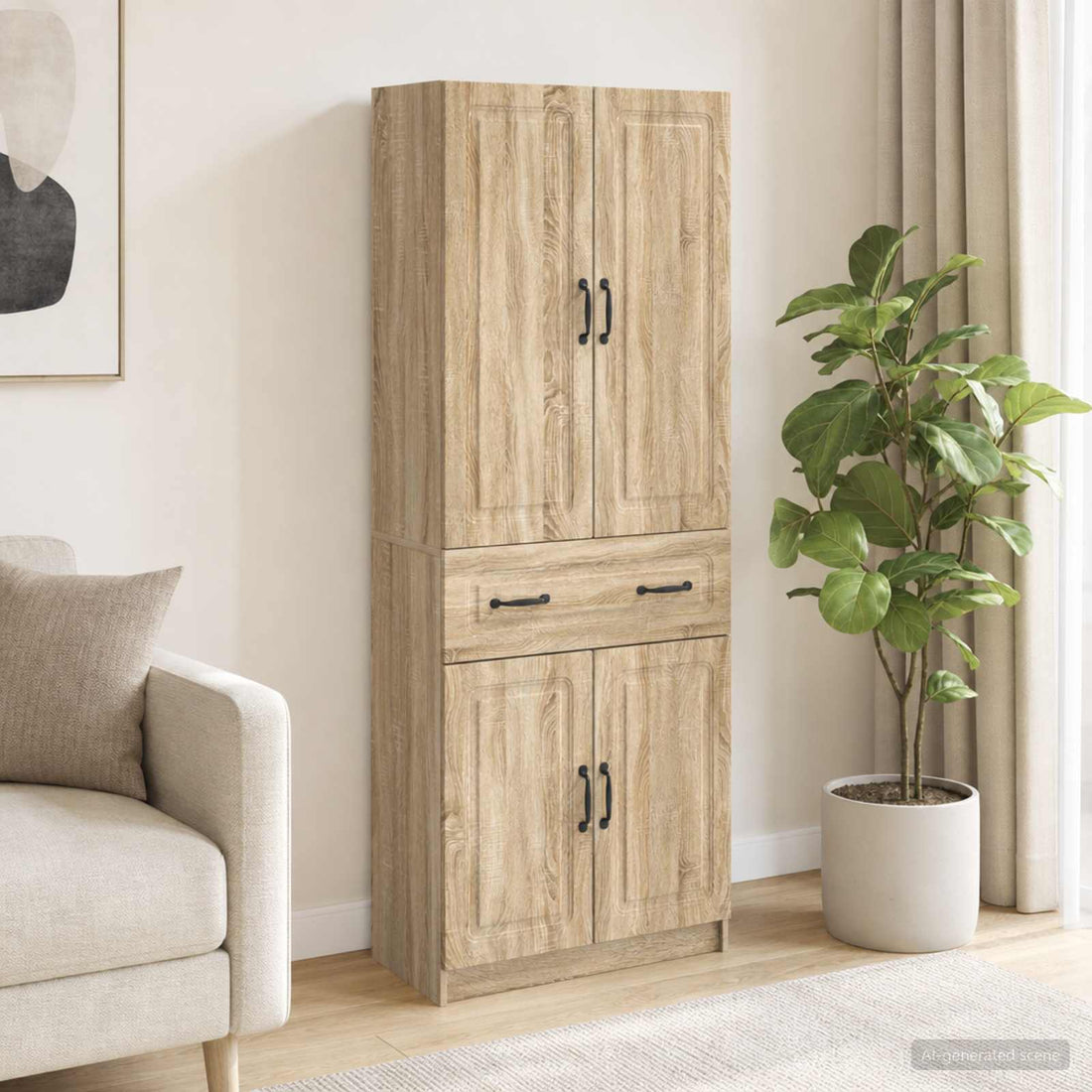 vidaXL Juego de armarios 2 uds. Roble Sonoma Madera de ingeniería
