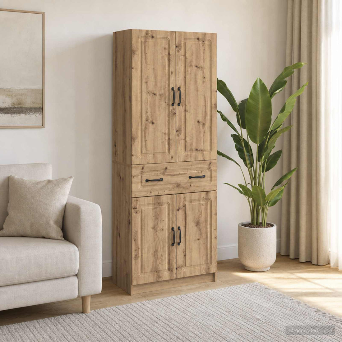 vidaXL Juego de armarios 2 uds. Roble artisan Madera de ingeniería