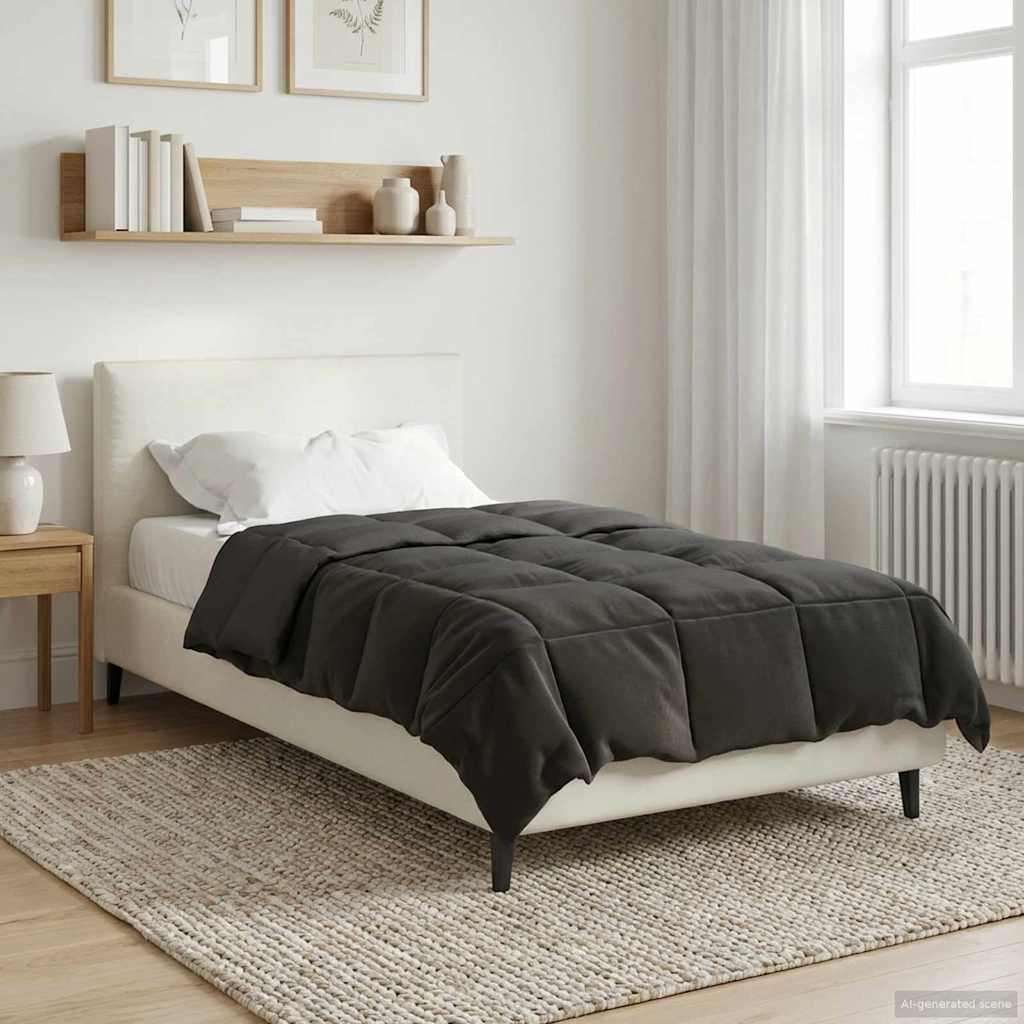 vidaXL Edredón de Verano 135 x 200 cm Verano 200 gsm Gris antracita